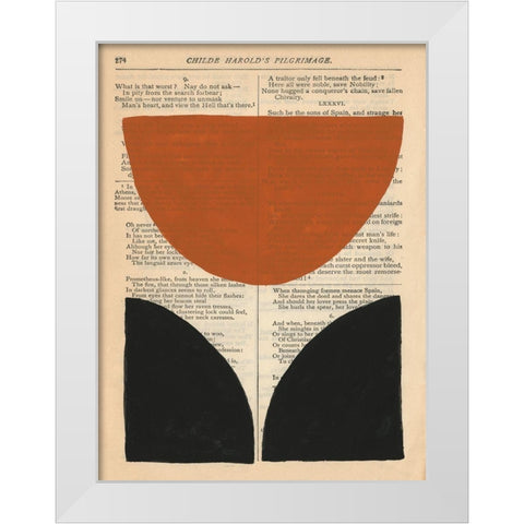 Modern Prose V White Modern Wood Framed Art Print by Stramel, Renee W.