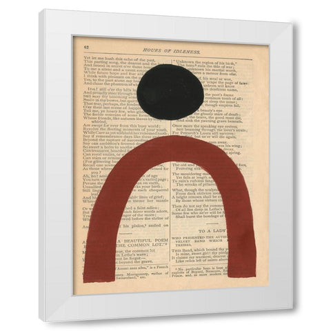 Modern Prose VI White Modern Wood Framed Art Print by Stramel, Renee W.