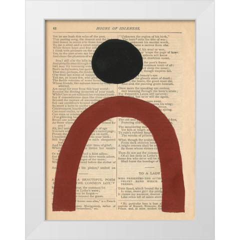 Modern Prose VI White Modern Wood Framed Art Print by Stramel, Renee W.