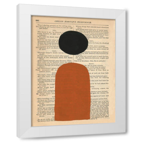 Modern Prose VII White Modern Wood Framed Art Print by Stramel, Renee W.