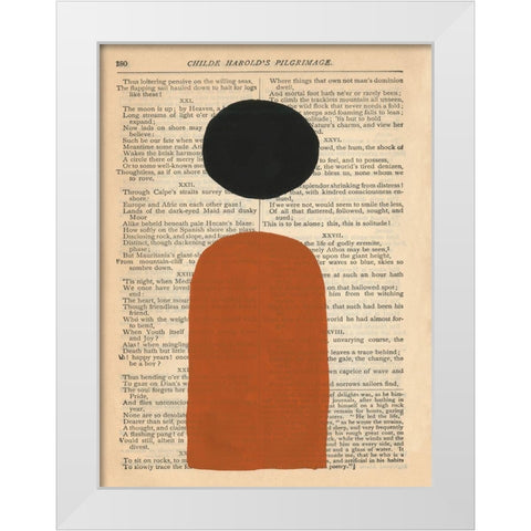 Modern Prose VII White Modern Wood Framed Art Print by Stramel, Renee W.
