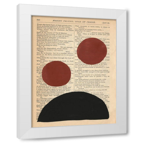 Modern Prose XII White Modern Wood Framed Art Print by Stramel, Renee W.