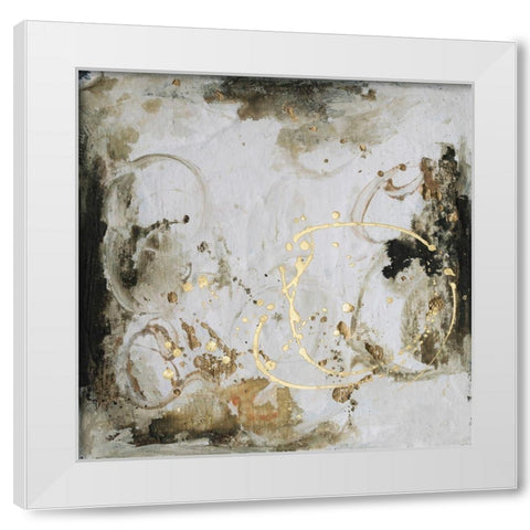 Friendship III White Modern Wood Framed Art Print by Combs, Joyce