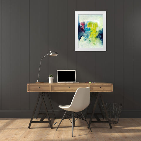 Dancing Totem II White Modern Wood Framed Art Print by Combs, Joyce