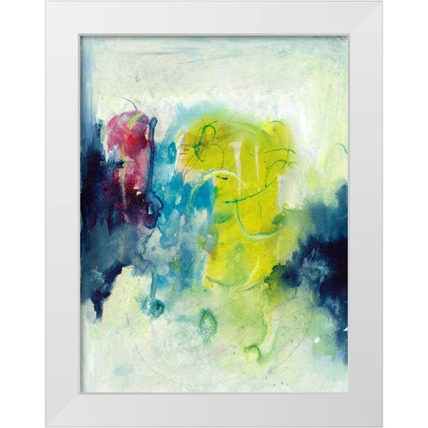 Dancing Totem II White Modern Wood Framed Art Print by Combs, Joyce