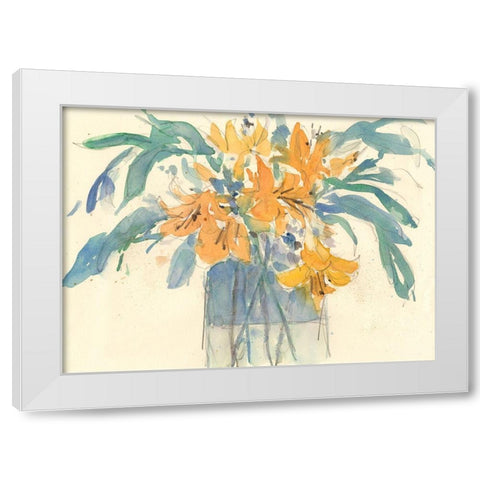 Day Lily Moment I White Modern Wood Framed Art Print by Dixon, Samuel
