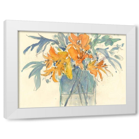 Day Lily Moment II White Modern Wood Framed Art Print by Dixon, Samuel