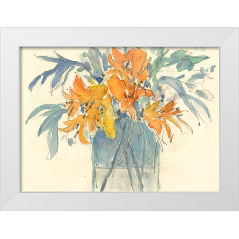 Day Lily Moment II White Modern Wood Framed Art Print by Dixon, Samuel