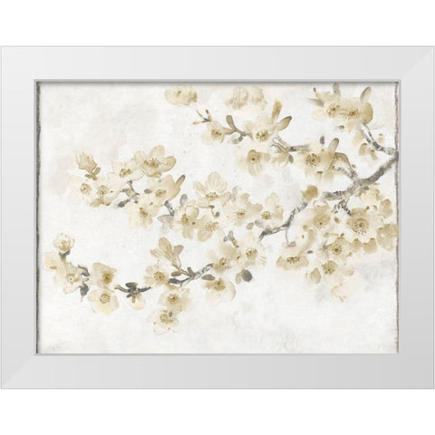 Neutral Cherry Blossom Composition I White Modern Wood Framed Art Print by OToole, Tim