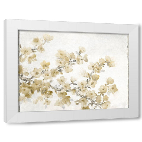 Neutral Cherry Blossom Composition II White Modern Wood Framed Art Print by OToole, Tim
