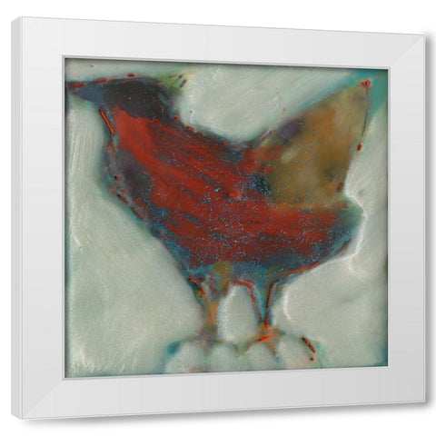 Caw II White Modern Wood Framed Art Print by Jachimiec, Sue