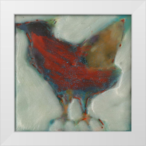 Caw II White Modern Wood Framed Art Print by Jachimiec, Sue
