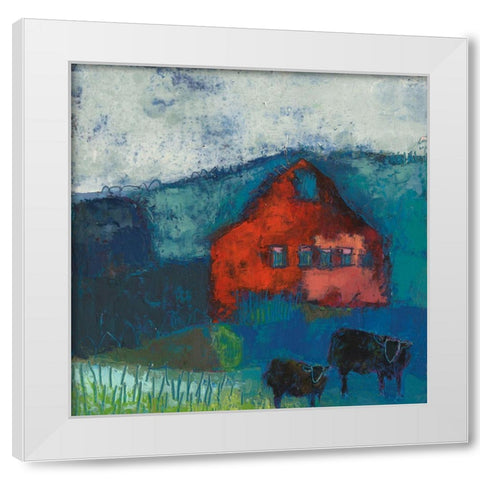 Bremen Bluff Barn White Modern Wood Framed Art Print by Jachimiec, Sue