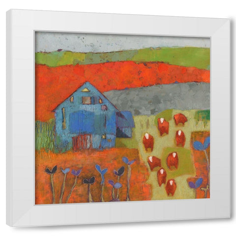 Dillwyn Barn White Modern Wood Framed Art Print by Jachimiec, Sue