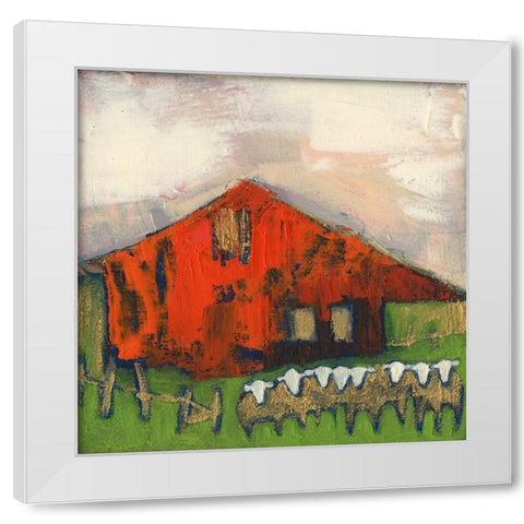 Rice Barn White Modern Wood Framed Art Print by Jachimiec, Sue