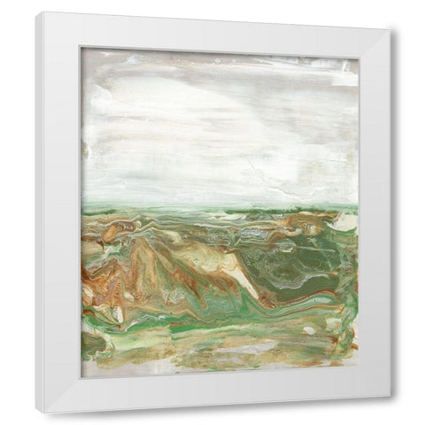 Organic Earth II White Modern Wood Framed Art Print by Bramma, Lila