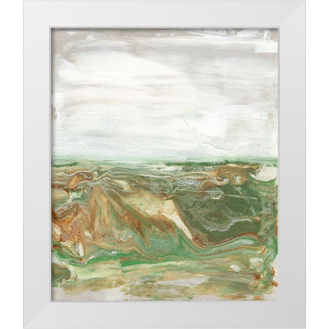 Organic Earth II White Modern Wood Framed Art Print by Bramma, Lila