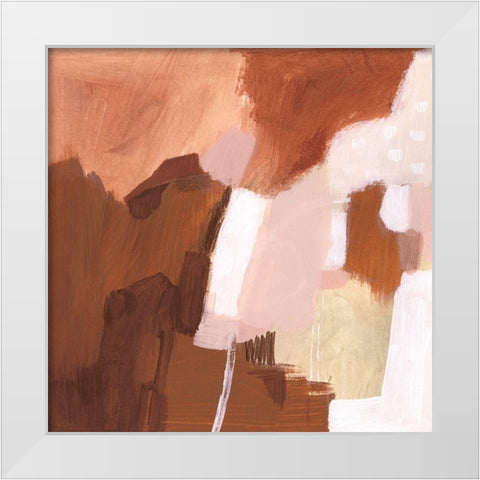 Cocoa I White Modern Wood Framed Art Print by Borges, Victoria