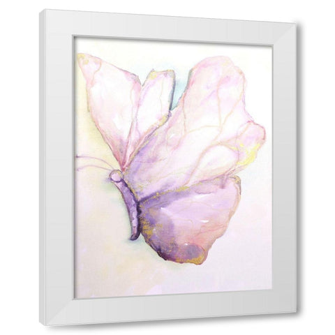 Dulzura Mariposa I White Modern Wood Framed Art Print by Herrera, Leticia