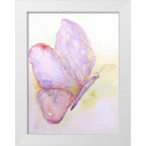Dulzura Mariposa II White Modern Wood Framed Art Print by Herrera, Leticia