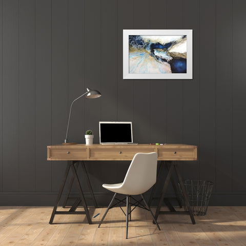 Los Mares White Modern Wood Framed Art Print by Herrera, Leticia