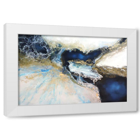Los Mares White Modern Wood Framed Art Print by Herrera, Leticia