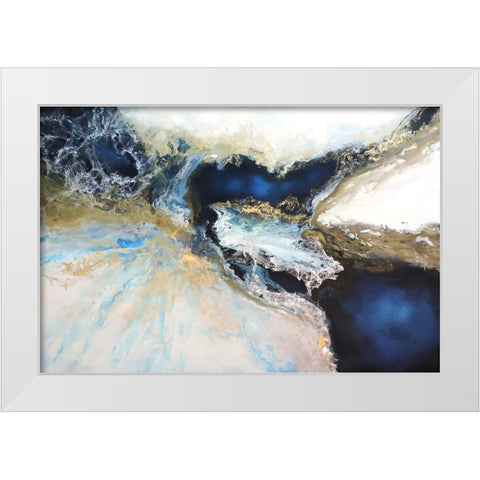 Los Mares White Modern Wood Framed Art Print by Herrera, Leticia