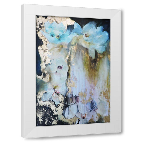 Rosas en las Rocas White Modern Wood Framed Art Print by Herrera, Leticia