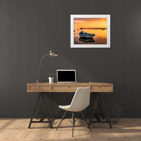 In the Golden Light III White Modern Wood Framed Art Print by Kalina, Emily