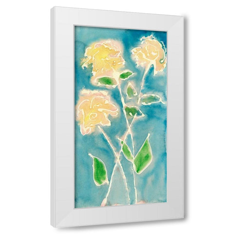 Spring Annuals I White Modern Wood Framed Art Print by Moore, Regina