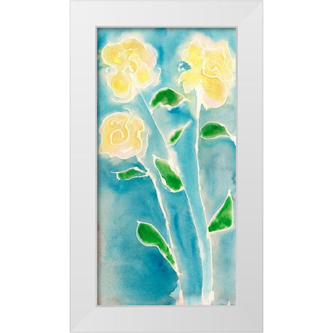 Spring Annuals II White Modern Wood Framed Art Print by Moore, Regina
