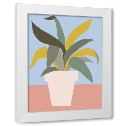 Ordinary Houseplant I White Modern Wood Framed Art Print by Moore, Regina
