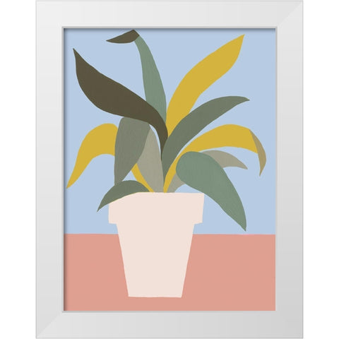 Ordinary Houseplant I White Modern Wood Framed Art Print by Moore, Regina