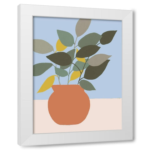 Ordinary Houseplant II White Modern Wood Framed Art Print by Moore, Regina