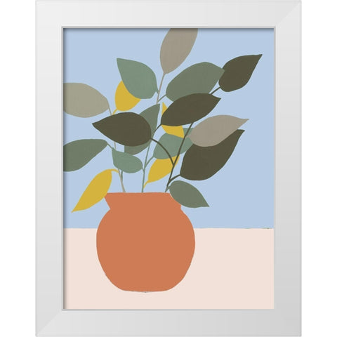 Ordinary Houseplant II White Modern Wood Framed Art Print by Moore, Regina