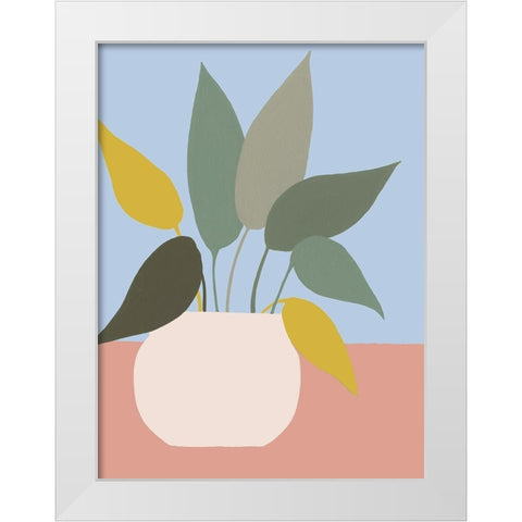 Ordinary Houseplant III White Modern Wood Framed Art Print by Moore, Regina