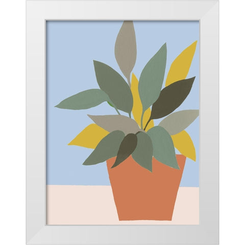 Ordinary Houseplant IV White Modern Wood Framed Art Print by Moore, Regina