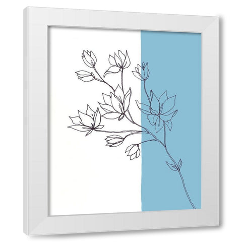 Sweet Stems I White Modern Wood Framed Art Print by Moore, Regina