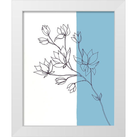 Sweet Stems I White Modern Wood Framed Art Print by Moore, Regina