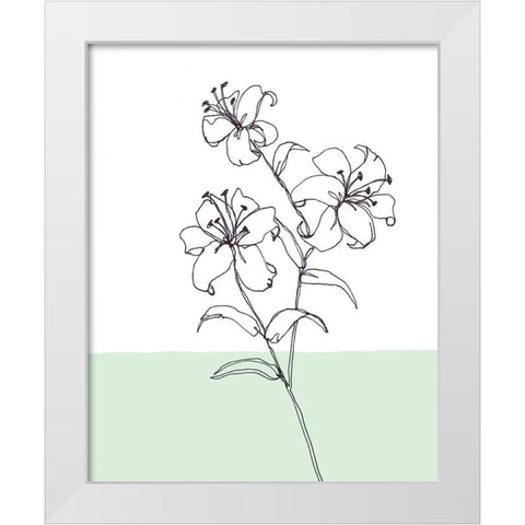 Sweet Stems II White Modern Wood Framed Art Print by Moore, Regina