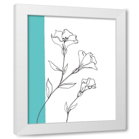 Sweet Stems III White Modern Wood Framed Art Print by Moore, Regina