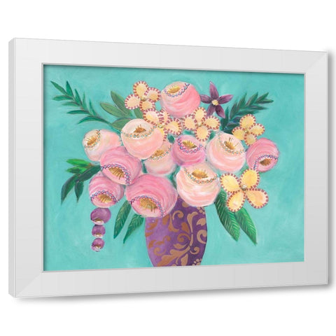 Floral Dujour II White Modern Wood Framed Art Print by Moore, Regina