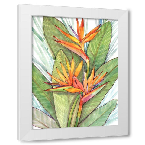 Tropical Botanical Paradise I White Modern Wood Framed Art Print by OToole, Tim