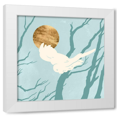 Silent Hunter II White Modern Wood Framed Art Print by Green, Jacob