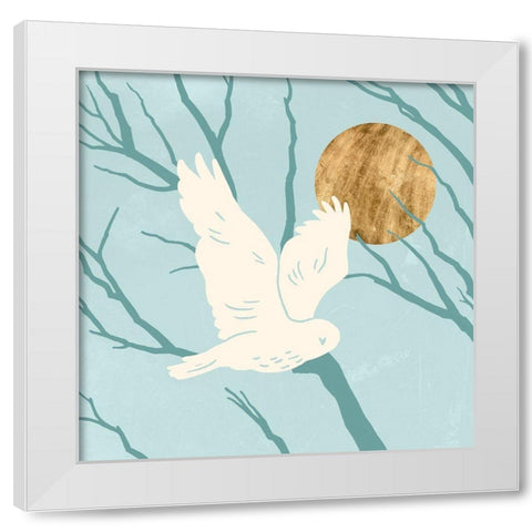 Silent Hunter III White Modern Wood Framed Art Print by Green, Jacob