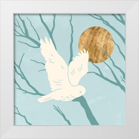 Silent Hunter III White Modern Wood Framed Art Print by Green, Jacob