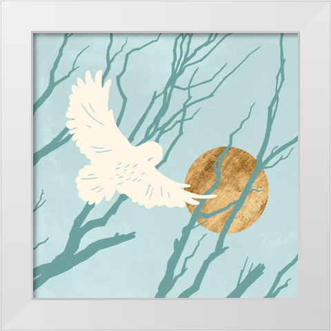 Silent Hunter IV White Modern Wood Framed Art Print by Green, Jacob