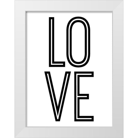 Bold Love II White Modern Wood Framed Art Print by Sizemore, Natalie