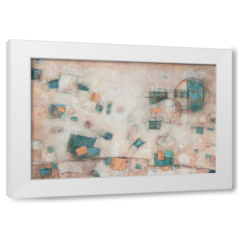 Desert Abstraction White Modern Wood Framed Art Print by Crawford, Beverly