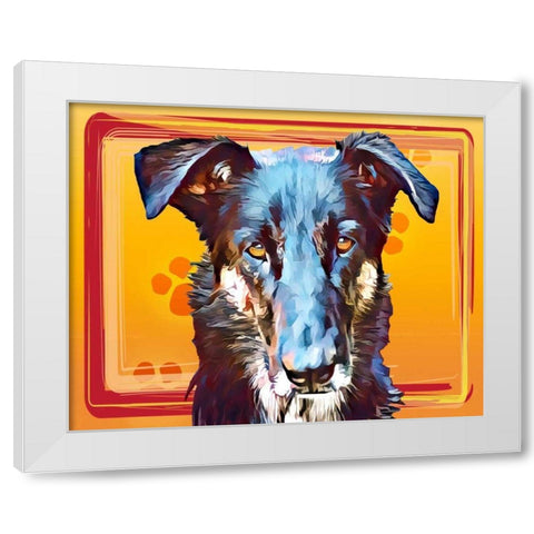 Pop Dog I White Modern Wood Framed Art Print by Curinga, Kim